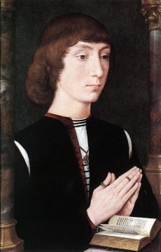  Prayer Painting - Young Man at Prayer 1475 Netherlandish Hans Memling